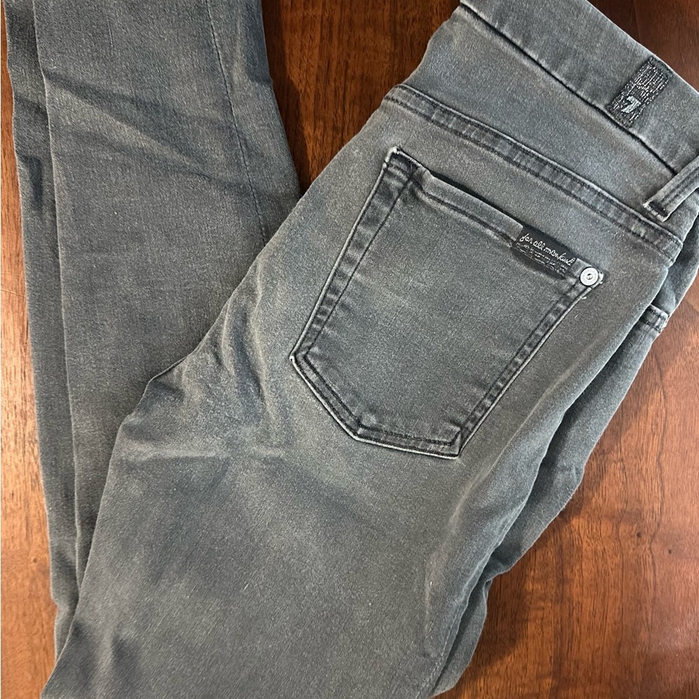 7 For All Mankind Charcoal Skinny Jeans